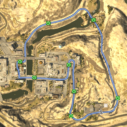 Mashtuur City GP checkpoint map