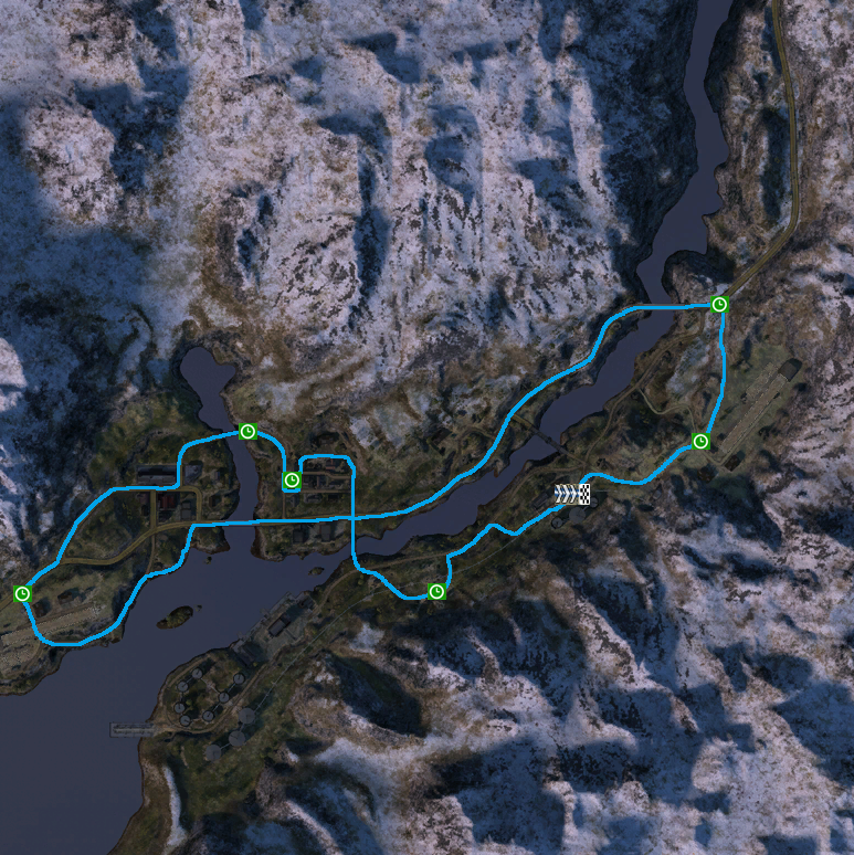 Midnight_Sun International checkpoint map