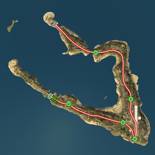 Wake Island International checkpoint map